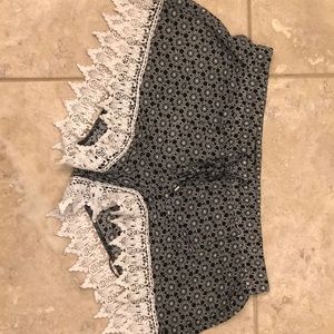 Black and White Shorts